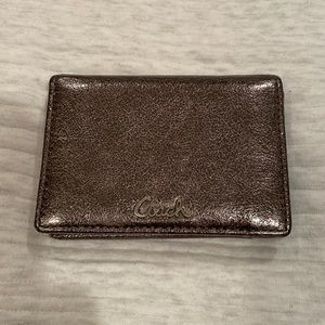 Coach metallic card holder